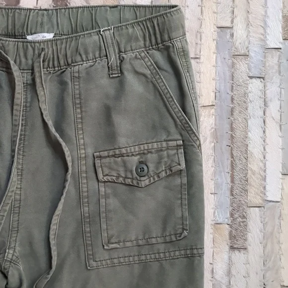 Aerie Women's Size S Double Pocket Utility Olive Green Khaki Jogger Pants - Picture 6 of 9